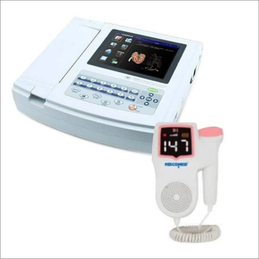 Niscomed Twelve Channel ECG Machine - Flight 1200 + Niscomed ND-106 Fetal Doppler Free